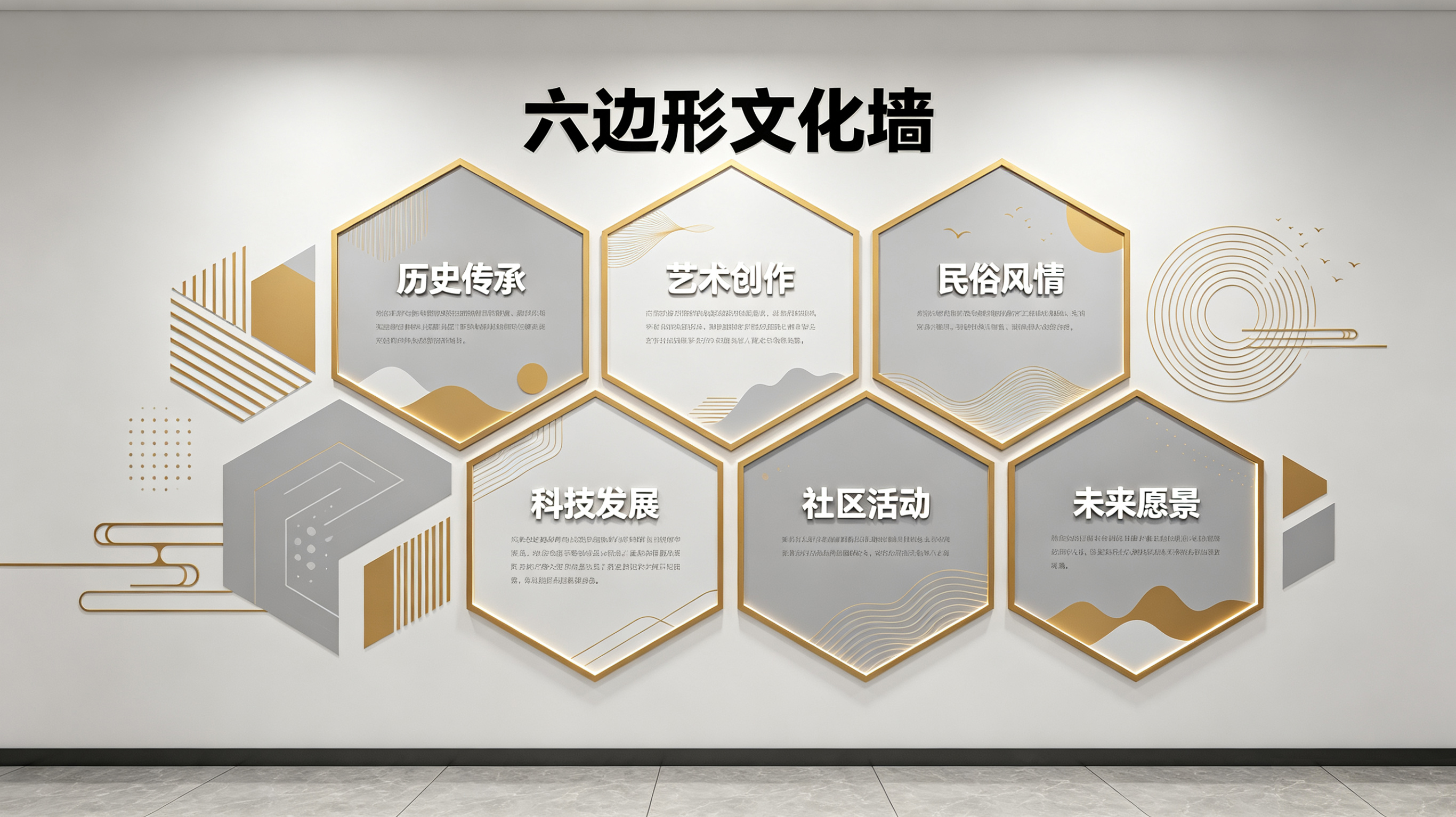邵东企业文化墙 | 六边形信息美学